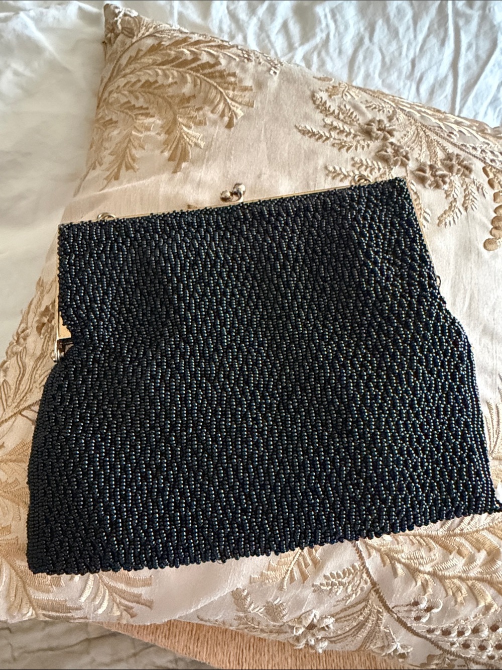 Elegant vintage Black Beaded evening bag - Picture 13 of 16